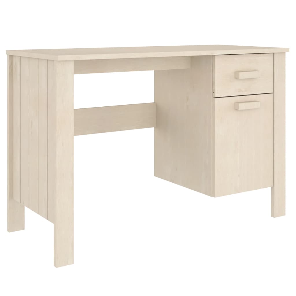 vidaXL Desk HAMAR Honey Brown 113x50x75 cm Solid Wood Pine