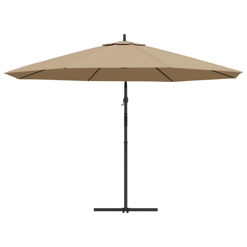 vidaXL Cantilever Umbrella with Aluminium Pole 350 cm Taupe