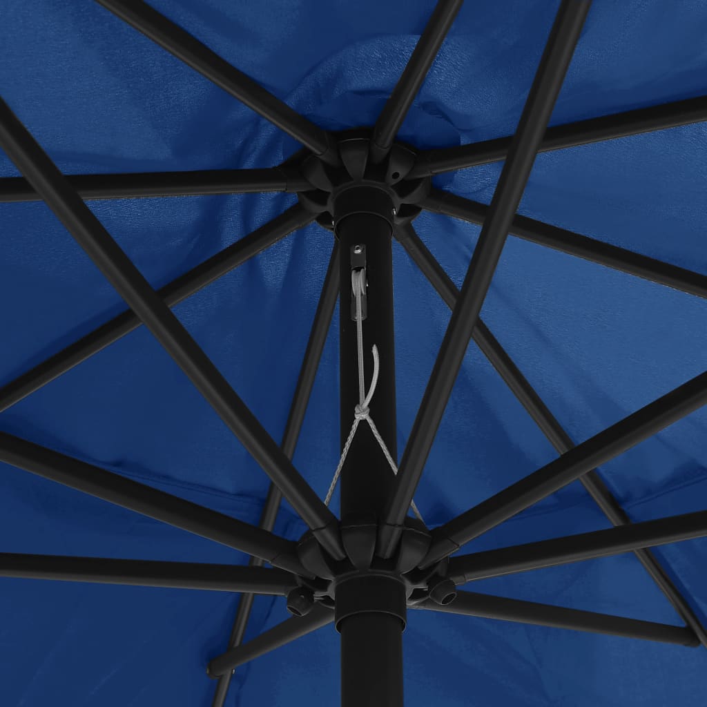vidaXL Outdoor Parasol with Metal Pole 400 cm Azure Blue