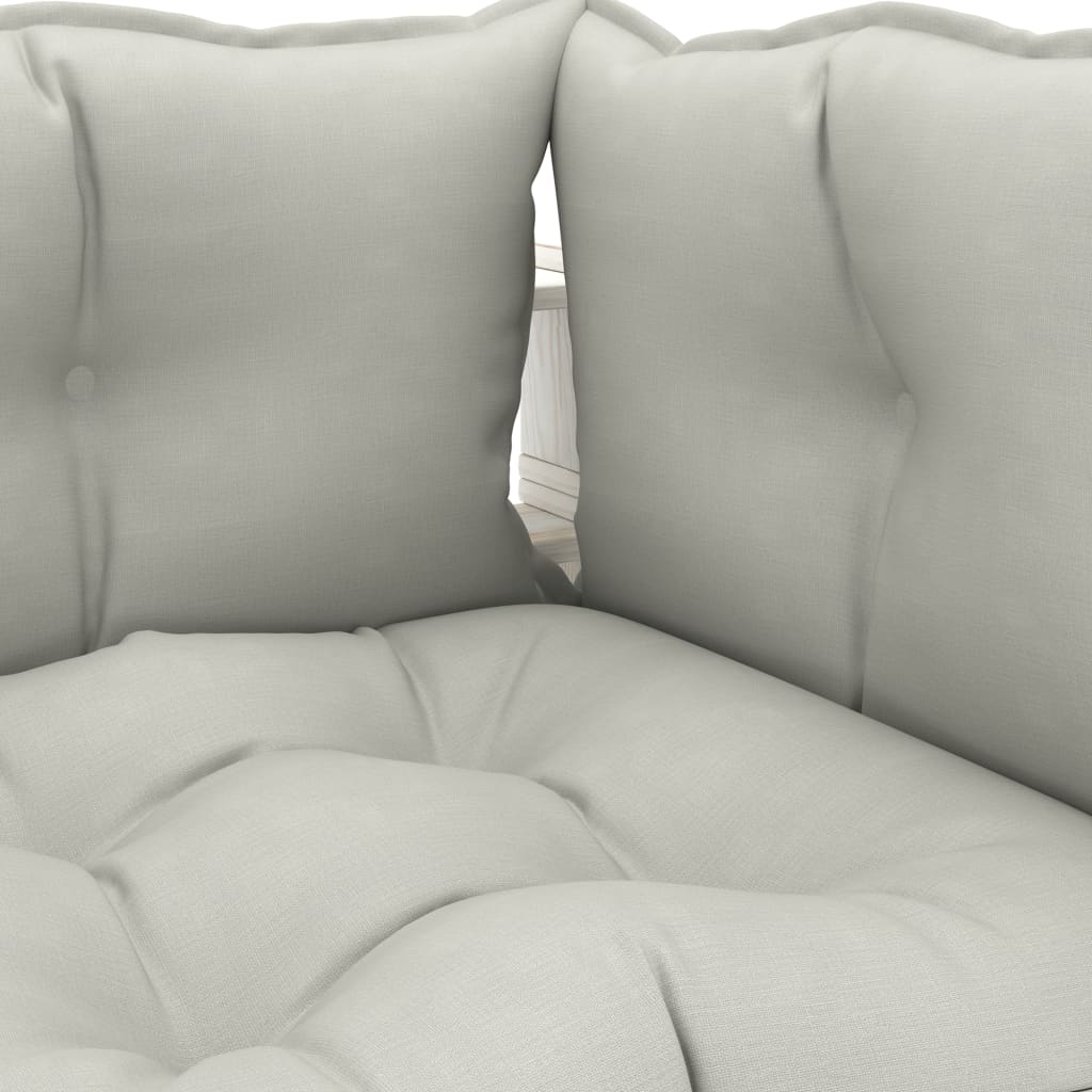 vidaXL Garden Pallet Corner Sofa with Taupe Cushions Wood