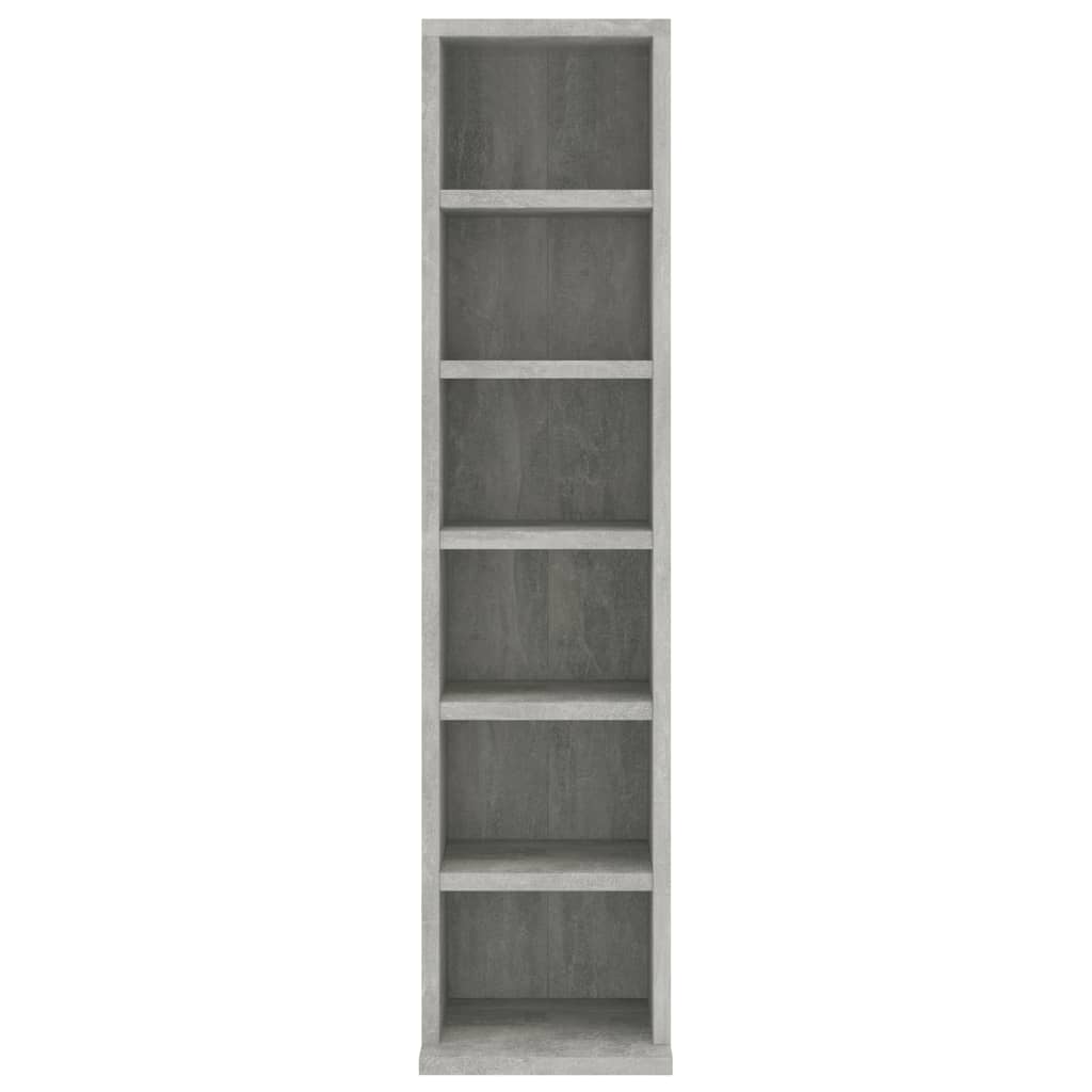 vidaXL CD Cabinet Concrete Grey 21x20x88 cm Engineered Wood