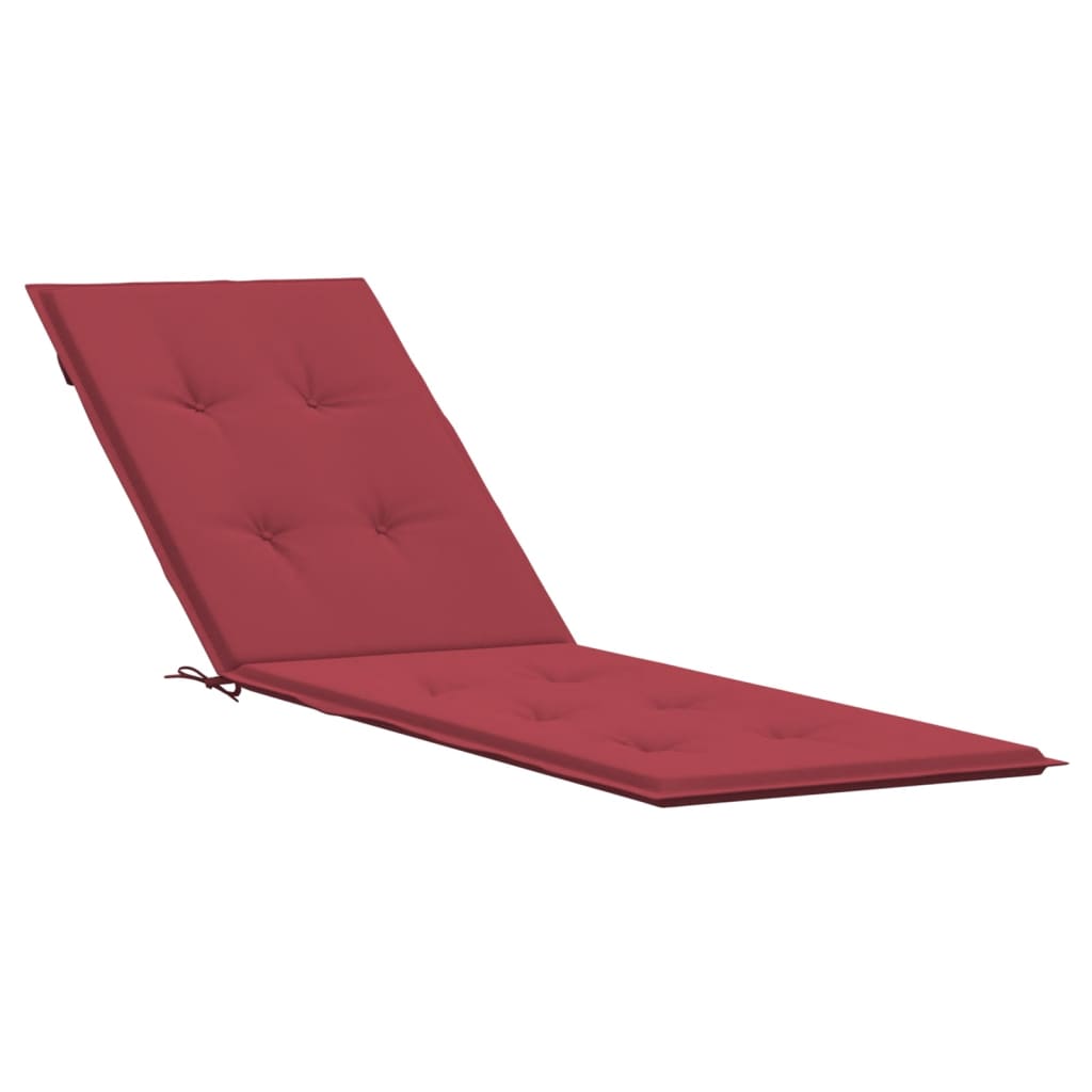 vidaXL Deck Chair Cushion Wine Red (75+105)x50x3 cm