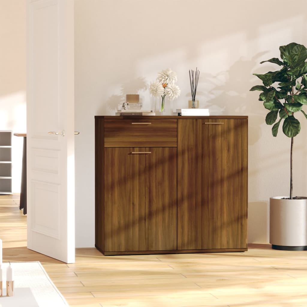 vidaXL Sideboard Brown Oak 80x36x75 cm Engineered Wood