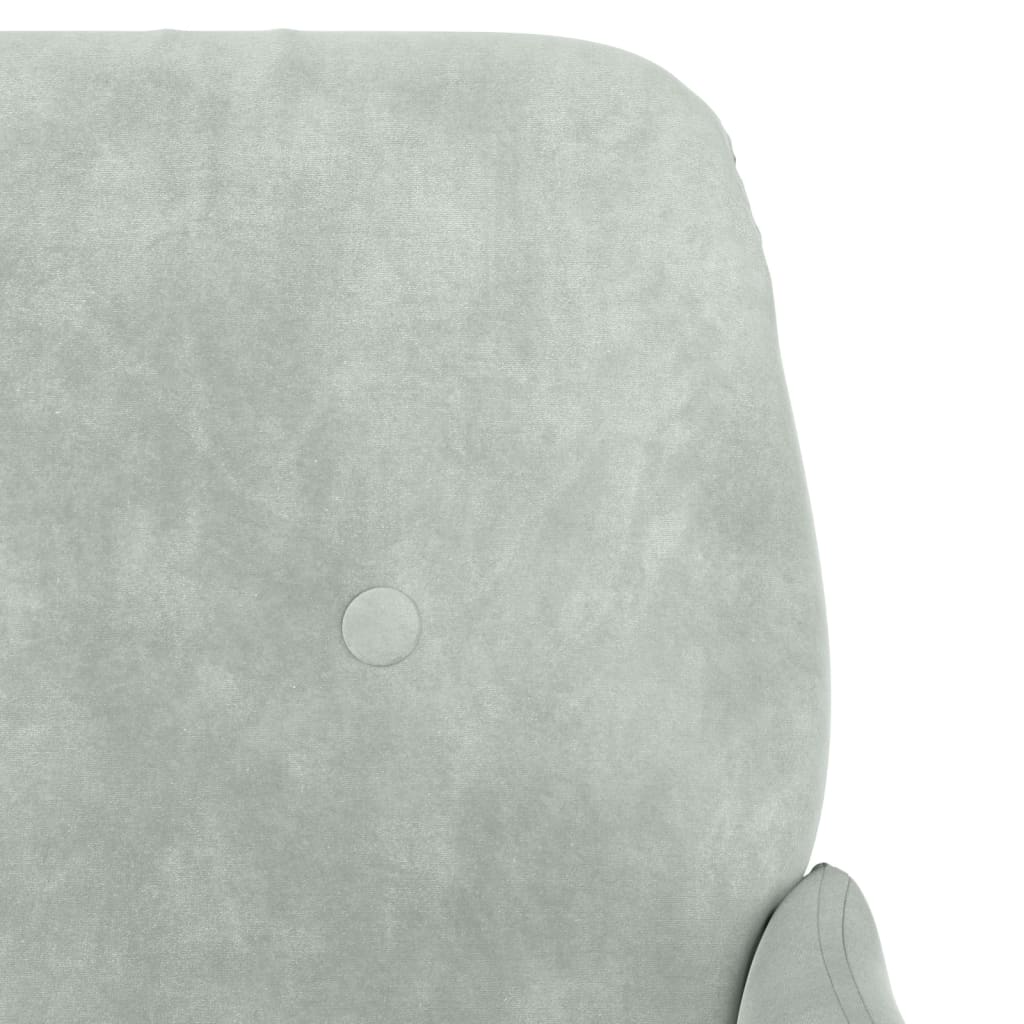 vidaXL Armchair Light Grey 62x79x79 cm Velvet