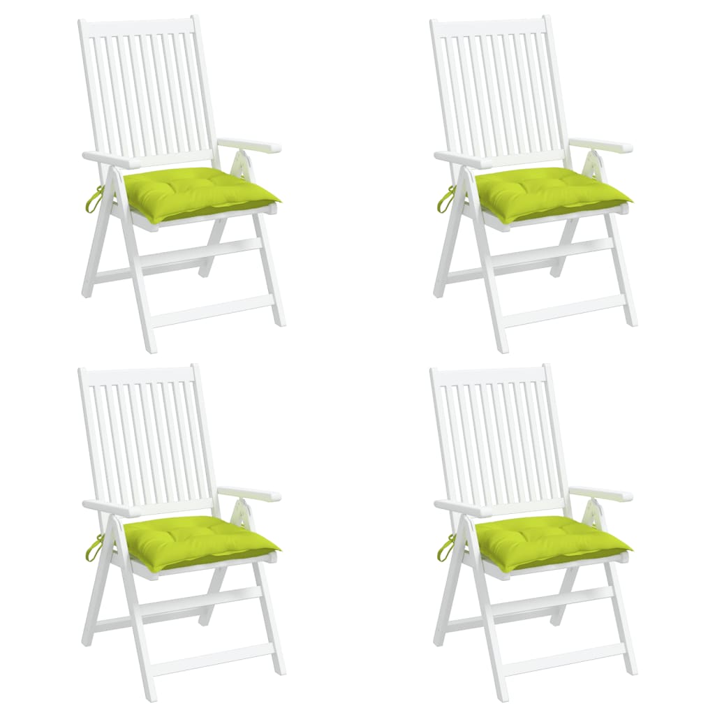 vidaXL Chair Cushions 4 pcs Bright Green 50x50x7 cm Oxford Fabric