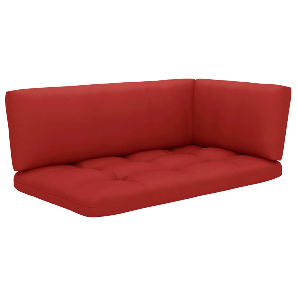 vidaXL 4 Piece Pallet Lounge Set & Cushions White Impregnated Pinewood