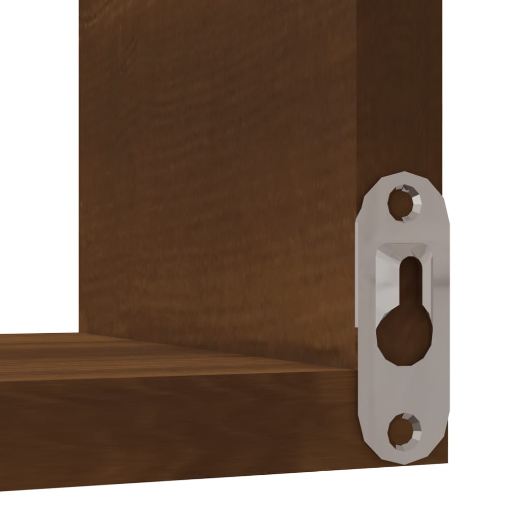 vidaXL Wall Corner Shelves 2 pcs Brown Oak 40x40x50 cm Engineered Wood