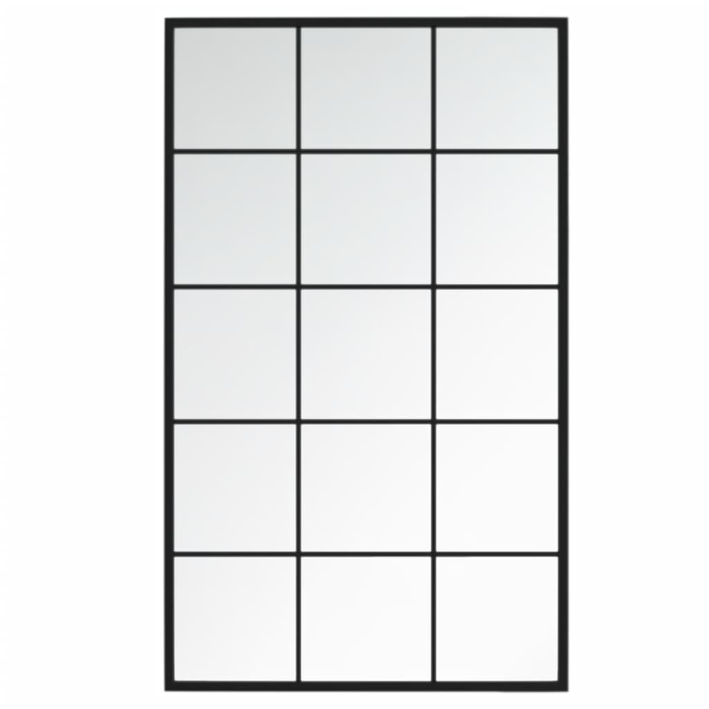 vidaXL Wall Mirrors 3 pcs Black 100x60 cm Metal