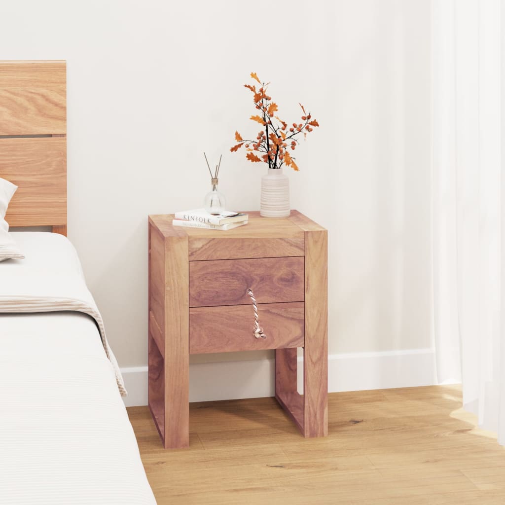 vidaXL Bedside Cabinet 40x30x50 cm Solid Teak Wood
