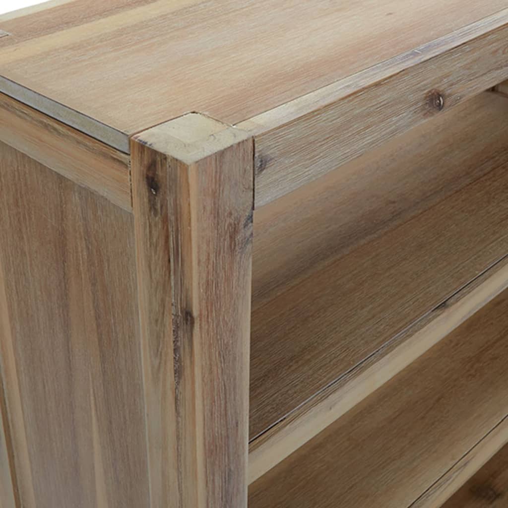 vidaXL 5-Tier Bookcase 80x30x140 cm Solid Wood Acacia
