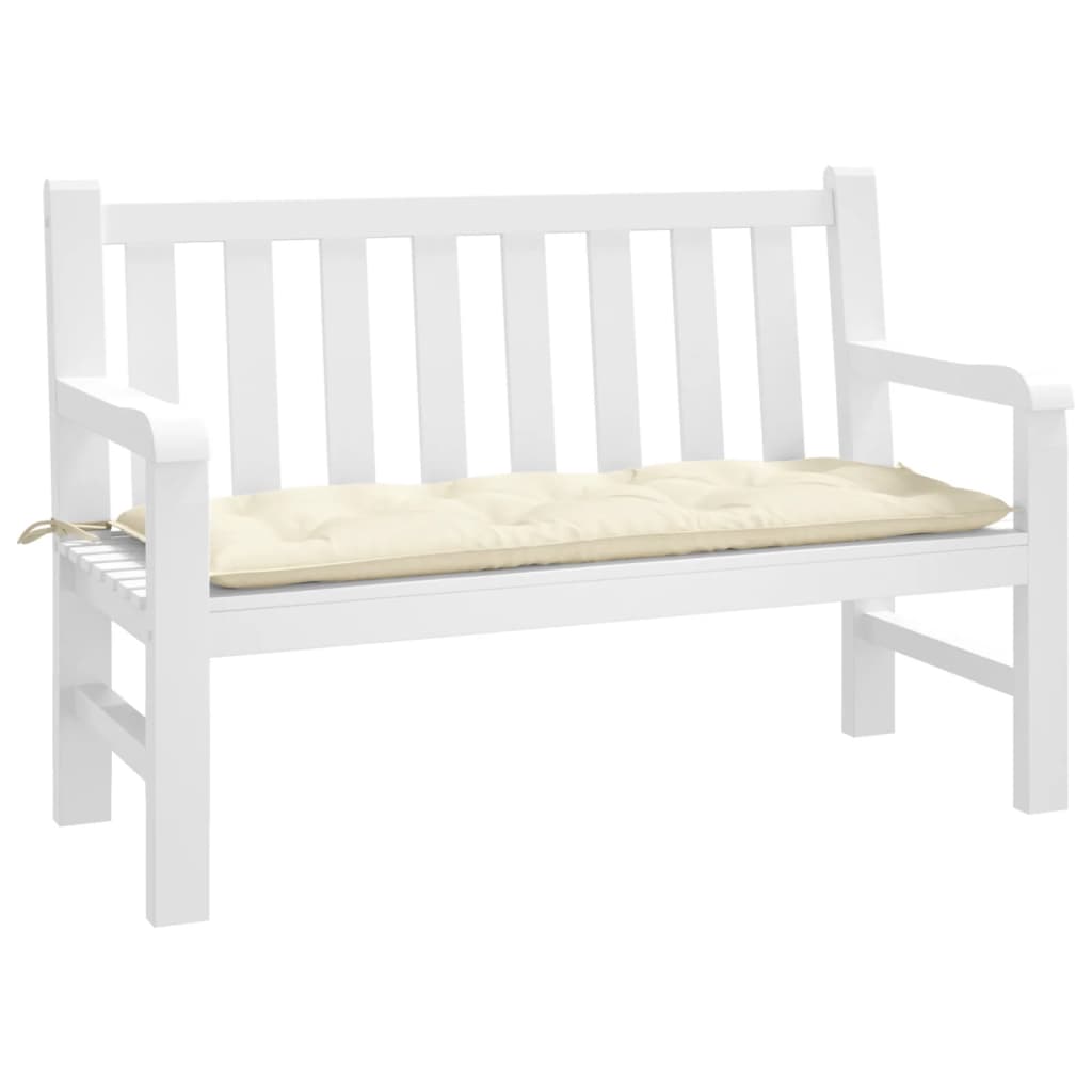 vidaXL Garden Bench Cushion Cream White 120x50x7 cm Oxford Fabric
