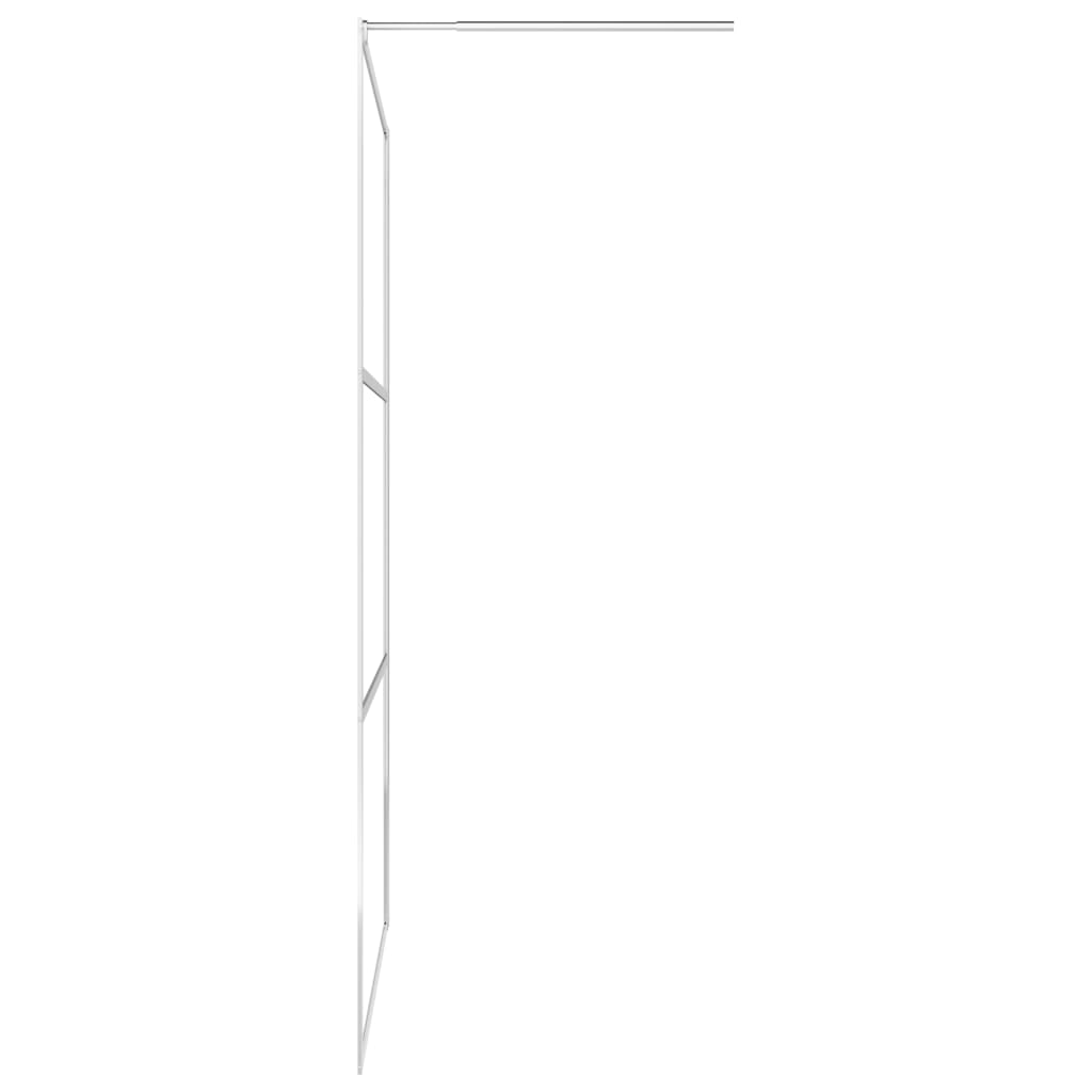 vidaXL Walk-in Shower Wall with Half Frosted ESG Glass 100x195 cm