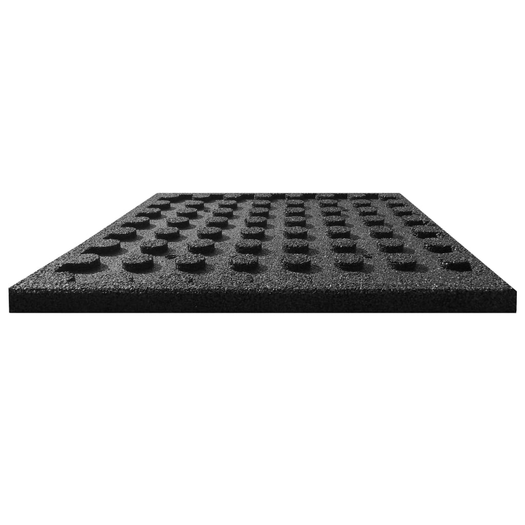 vidaXL Fall Protection Tiles 6 pcs Rubber 50x50x3 cm Black