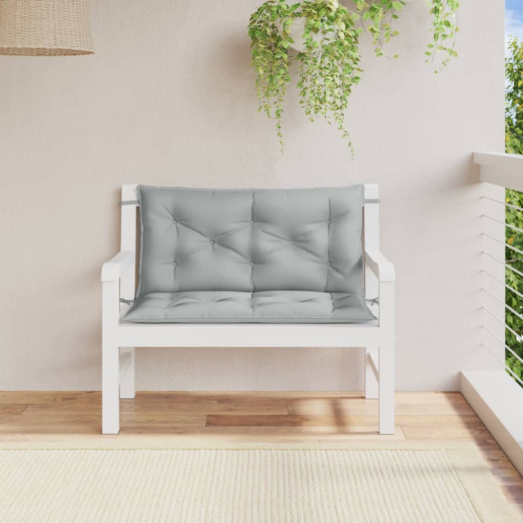 vidaXL Garden Bench Cushions 2 pcs Melange Light Grey 100x50x7 cm Fabric