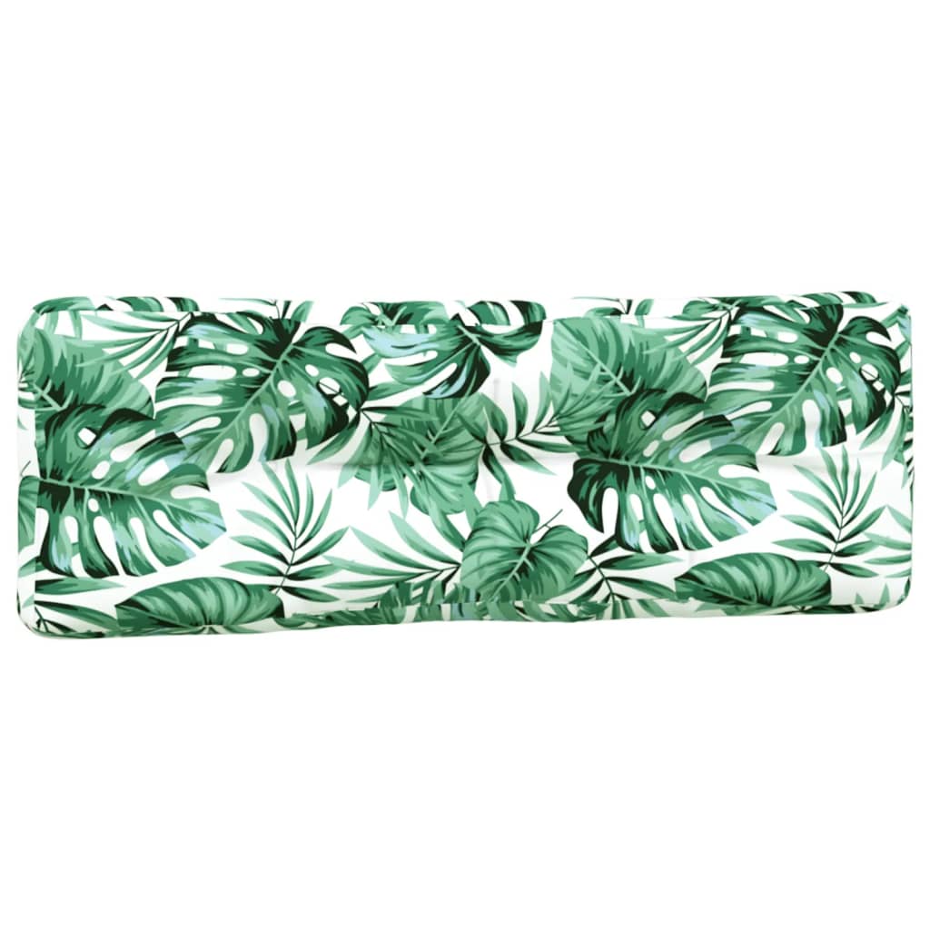 vidaXL Pallet Cushions 3 pcs Leaf Pattern Fabric