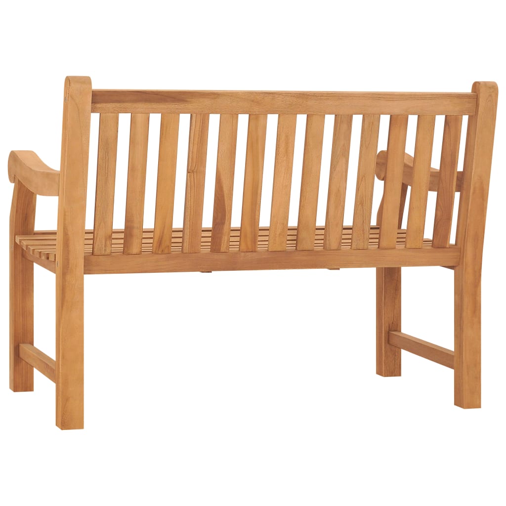 vidaXL Garden Bench with Cushion 120 cm Solid Teak Wood