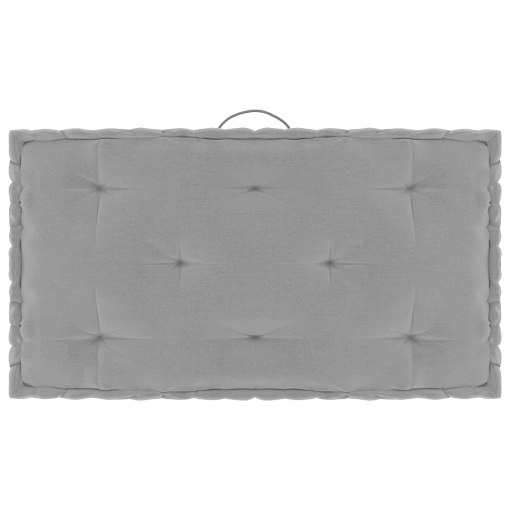 vidaXL Pallet Floor Cushions 3 pcs Grey Cotton