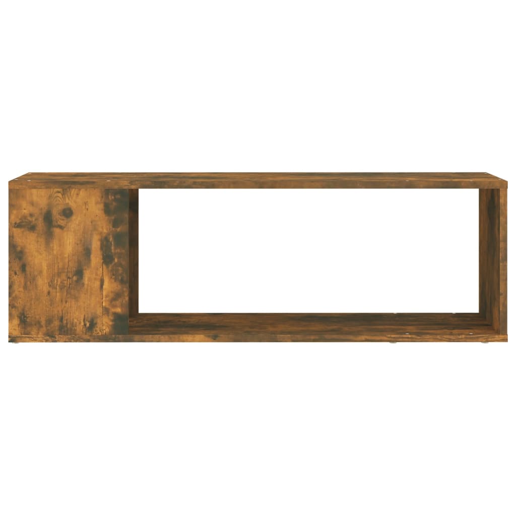 vidaXL TV Cabinet Smoked Oak 100x24x32 cm Engineered Wood