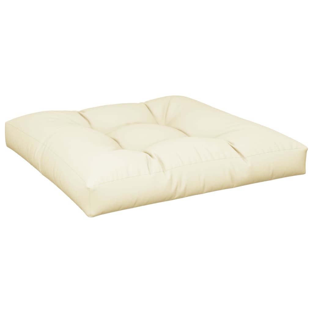 vidaXL Pallet Cushion Cream 80x80x12 cm Fabric
