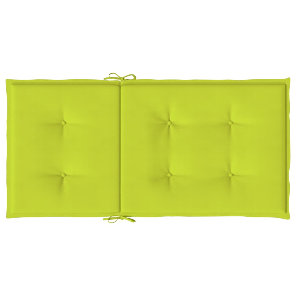vidaXL Garden Lowback Chair Cushions 6 pcs Bright Green 100x50x3 cm Oxford Fabric