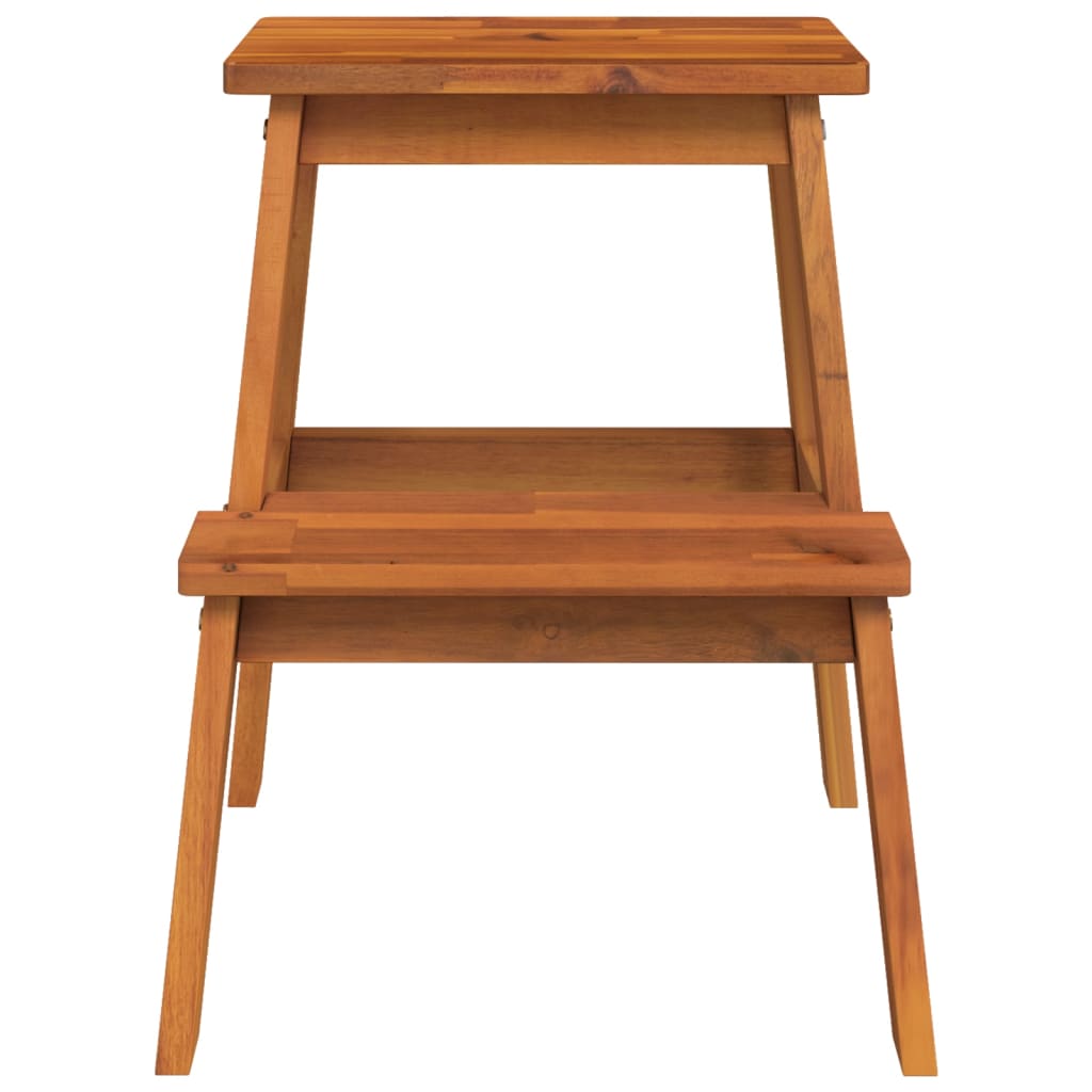 vidaXL 2 Step Stool 40x38x50 cm Solid Wood Acacia