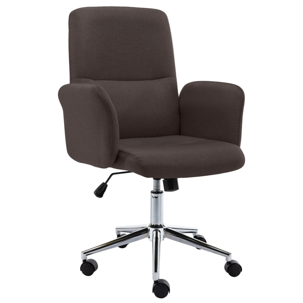 vidaXL Office Chair Brown Fabric