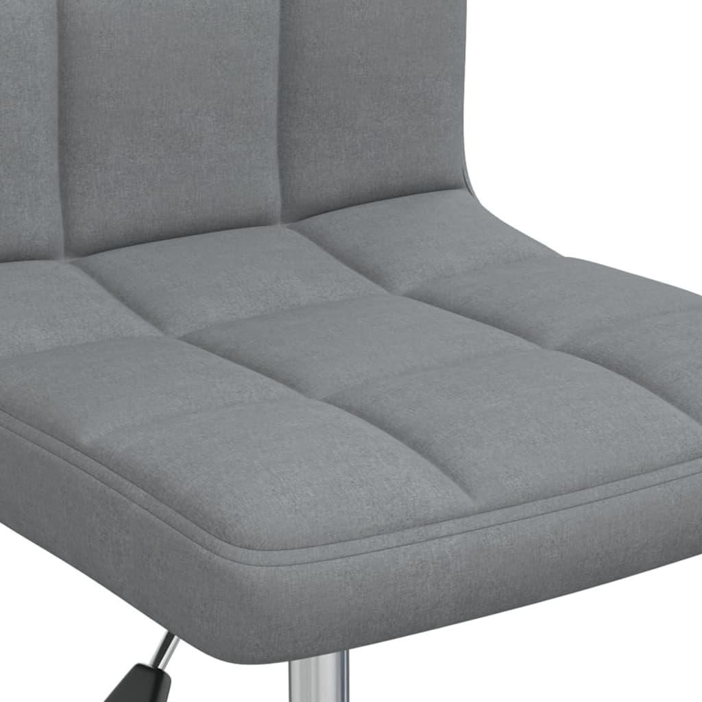 vidaXL Swivel Office Chair Light Grey Fabric