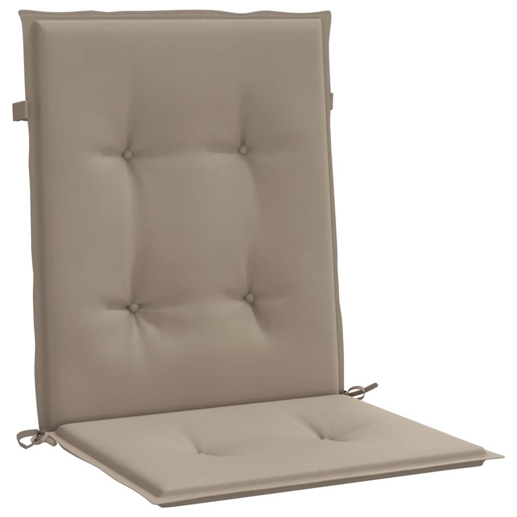 vidaXL Garden Lowback Chair Cushions 6 pcs Taupe 100x50x3 cm Oxford Fabric