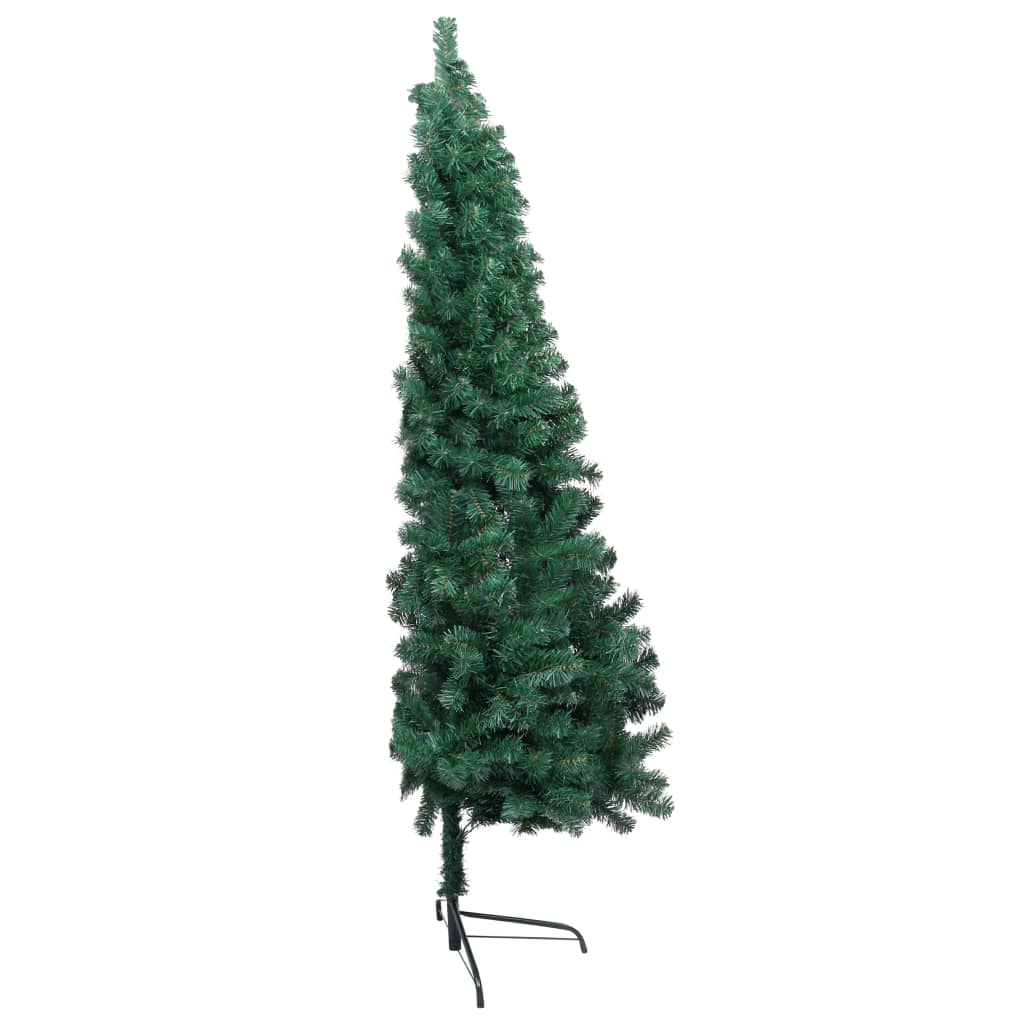 vidaXL Artificial Half Pre-lit Christmas Tree with Ball Set Green 120 cm