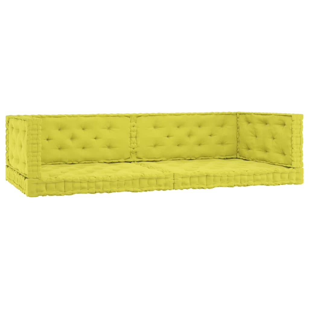 vidaXL Pallet Floor Cushions 6 pcs Apple Green Cotton