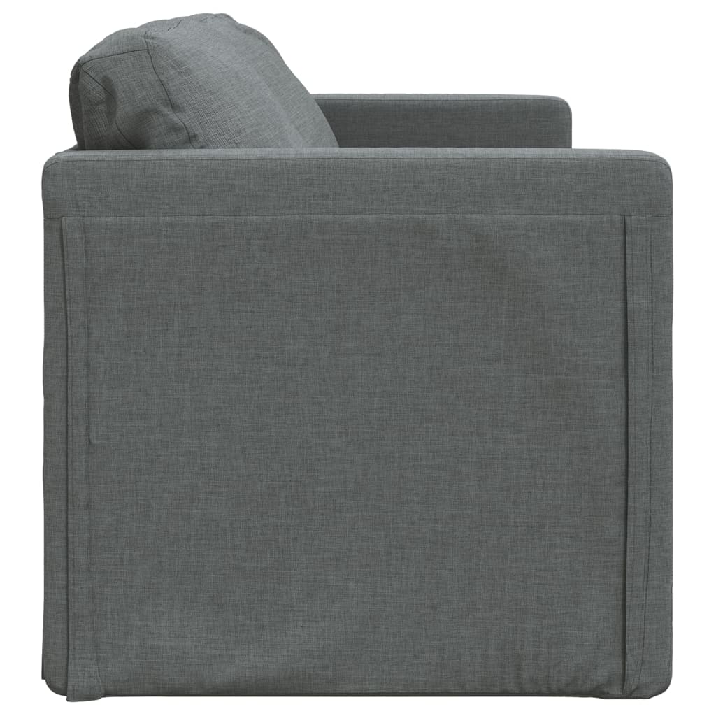 vidaXL Floor Sofa Bed 2-in-1 Dark Grey 112x174x55 cm Fabric