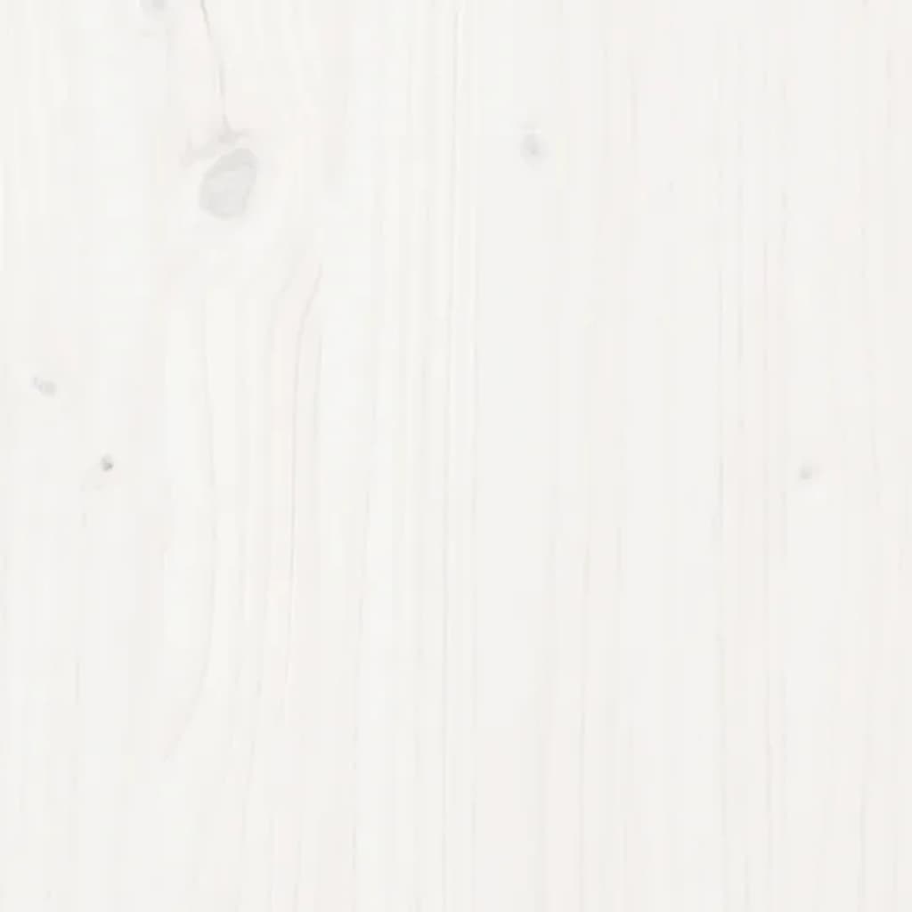 vidaXL Monitor Stand White 100x24x13 cm Solid Wood Pine