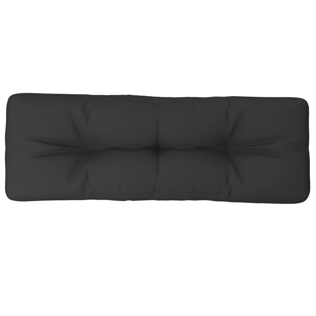 vidaXL Pallet Cushion Black 120x40x12 cm Fabric