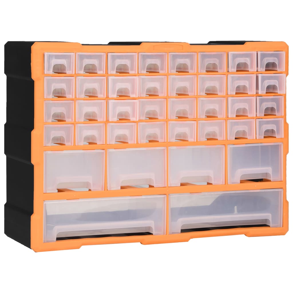 vidaXL Multi-drawer Organiser with 40 Drawers 52x16x37.5 cm