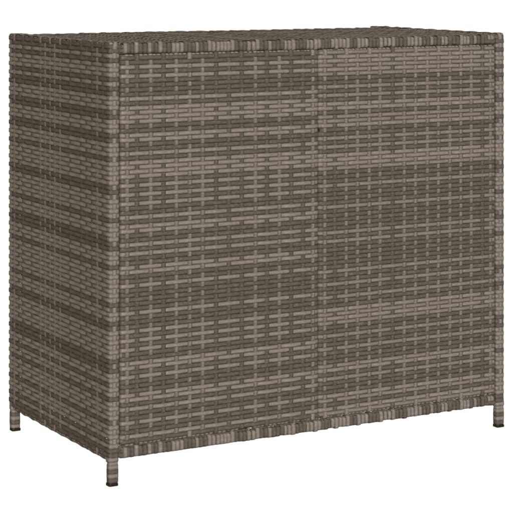 vidaXL Garden Storage Cabinet Grey 83x45x76 cm Poly Rattan