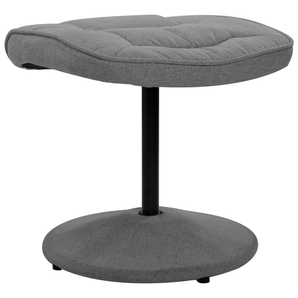 vidaXL Recliner Chair with Footrest Light Grey Fabric