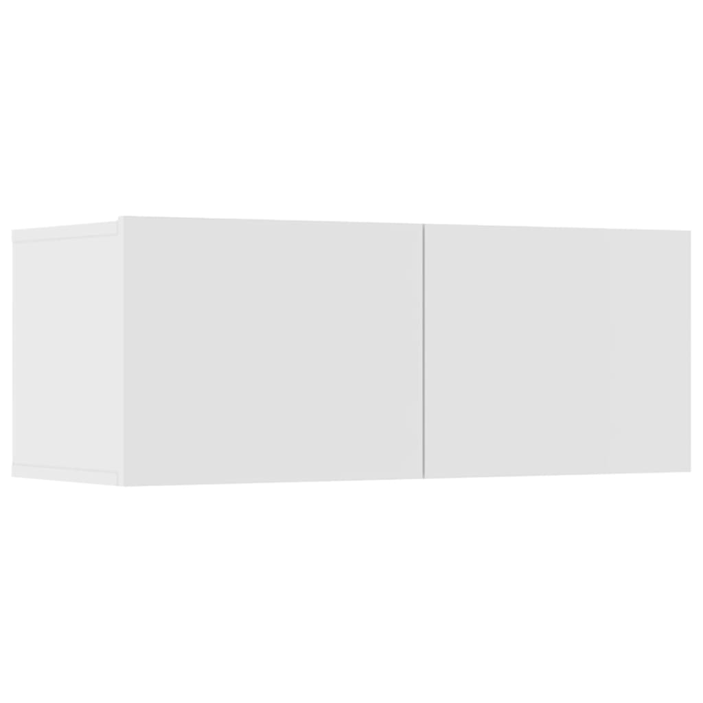vidaXL 7 Piece TV Cabinet Set White Engineered Wood