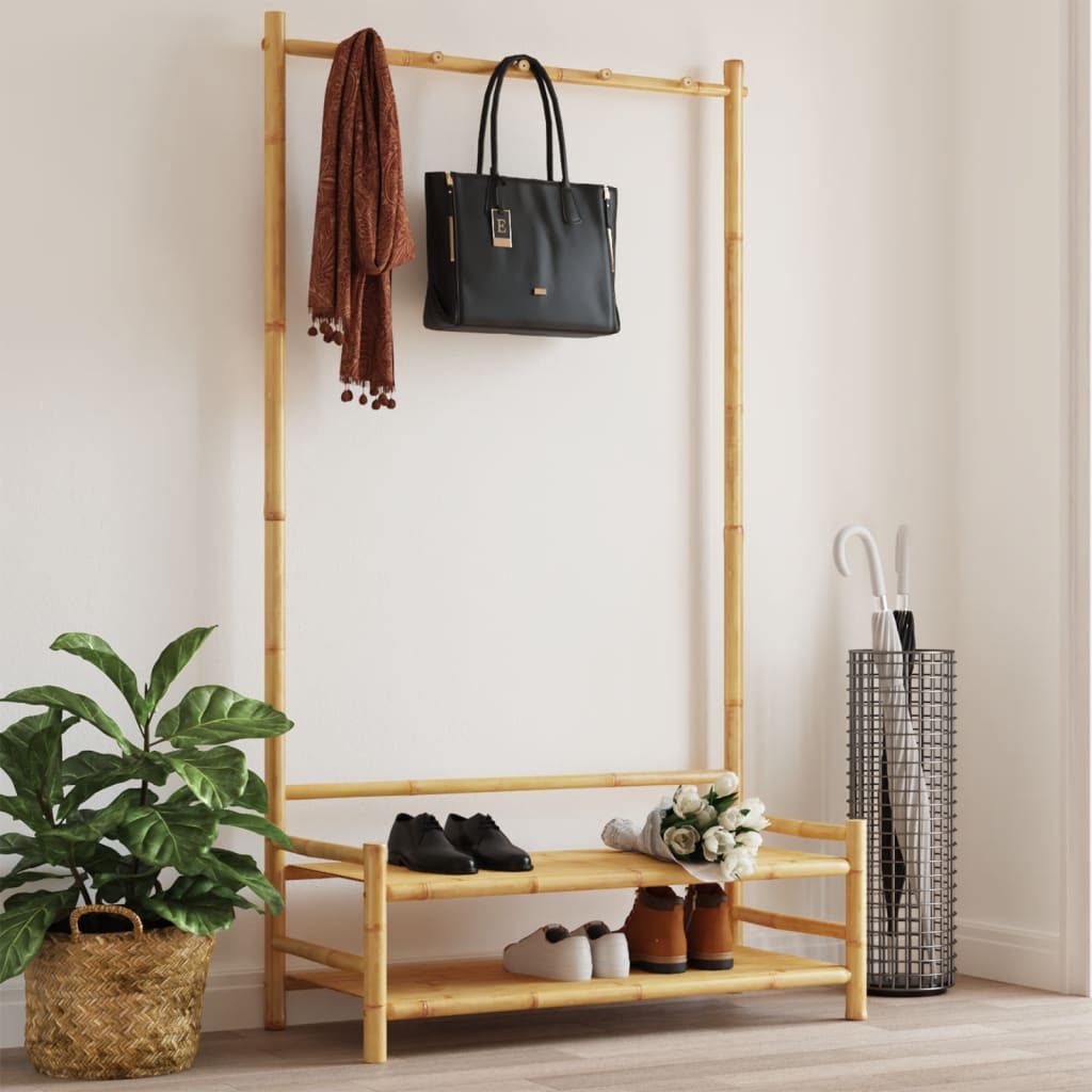 vidaXL Clothes Rack with Shelves 103x40x183 cm Bamboo