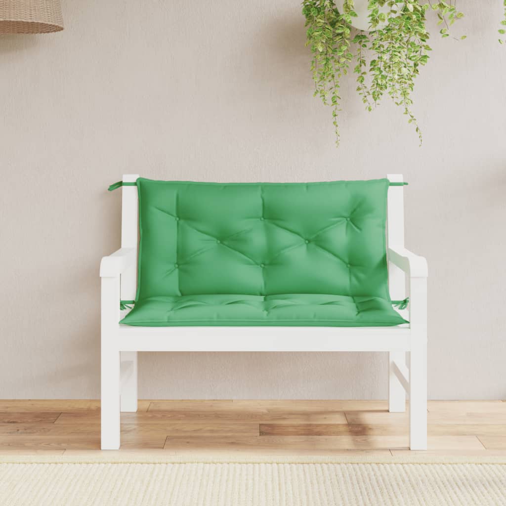vidaXL Garden Bench Cushions 2 pcs Green 100x50x7cm Oxford Fabric