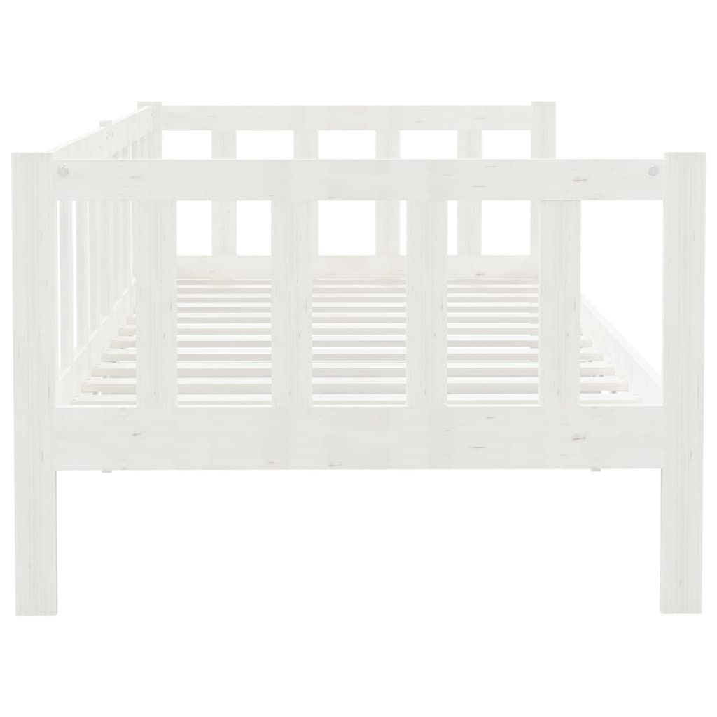 vidaXL Day Bed without Mattress White Solid Wood Pine 90x200 cm