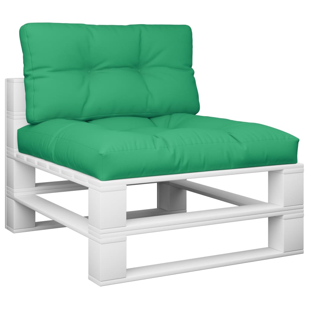 vidaXL Pallet Cushions 2 pcs Green Fabric