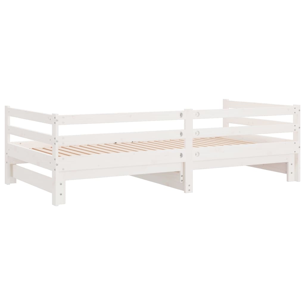 vidaXL Pull-out Day Bed without Mattress White 2x(90x200) cm