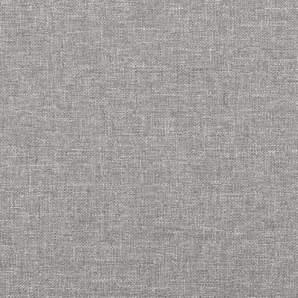 vidaXL Bed Frame Light Grey 180x200 cm Super King Fabric