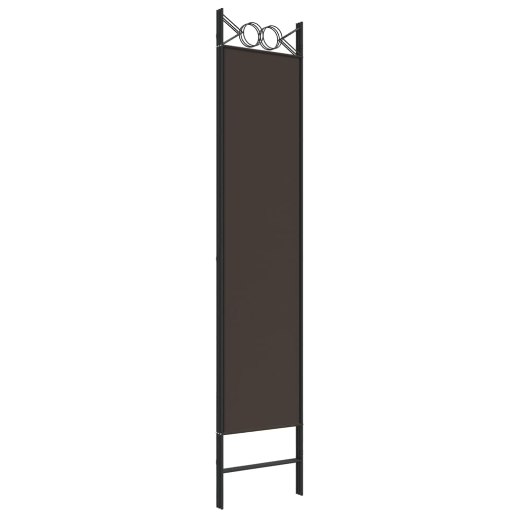vidaXL 3-Panel Room Divider Brown 120x200 cm Fabric