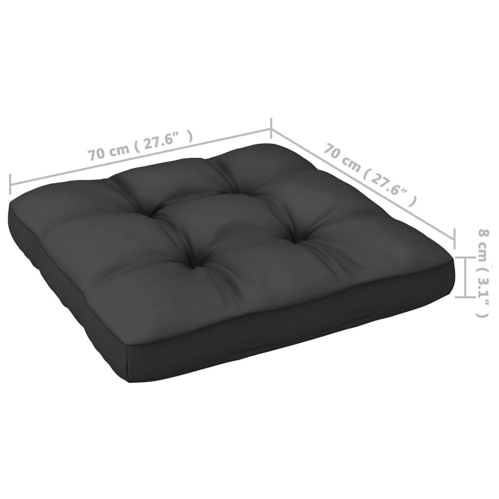 vidaXL 12 Piece Garden Lounge Set with Cushions Grey Solid Pinewood