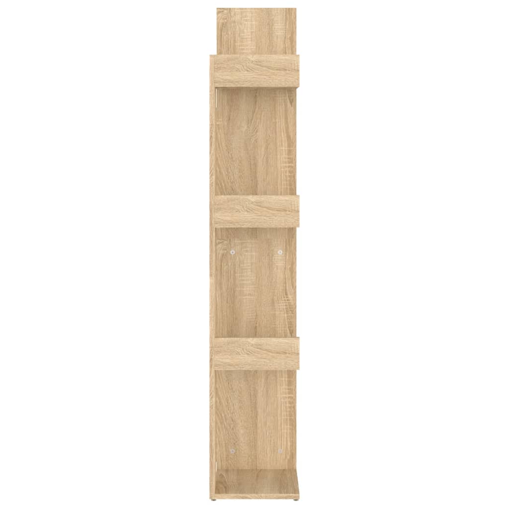 vidaXL Book Cabinet Sonoma Oak 48x25.5x140 cm Engineered Wood