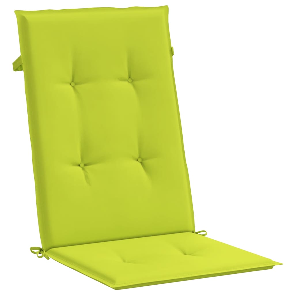 vidaXL Garden Highback Chair Cushions 4 pcs Bright Green 120x50x3 cm Fabric