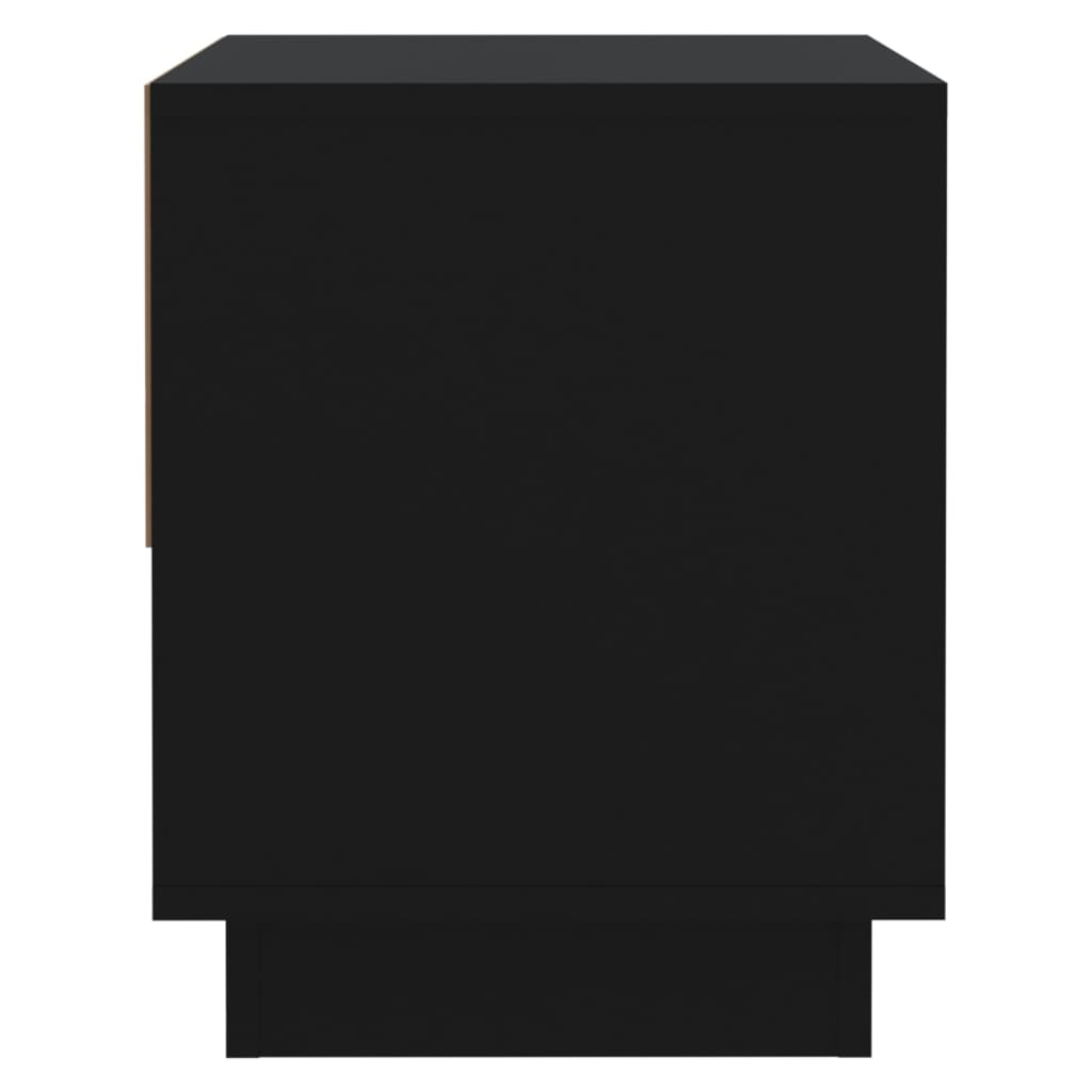vidaXL Bedside Cabinet Black 45x34x44 cm Engineered Wood