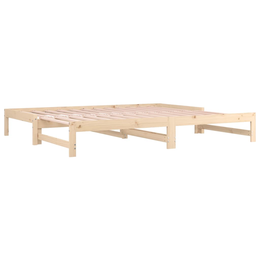 vidaXL Pull-out Day Bed without Mattress 2x(90x200) cm Solid Wood Pine