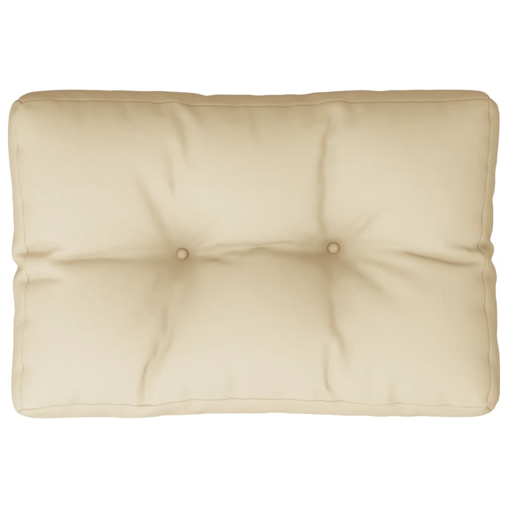 vidaXL Pallet Cushion Beige 50x40x12 cm Fabric